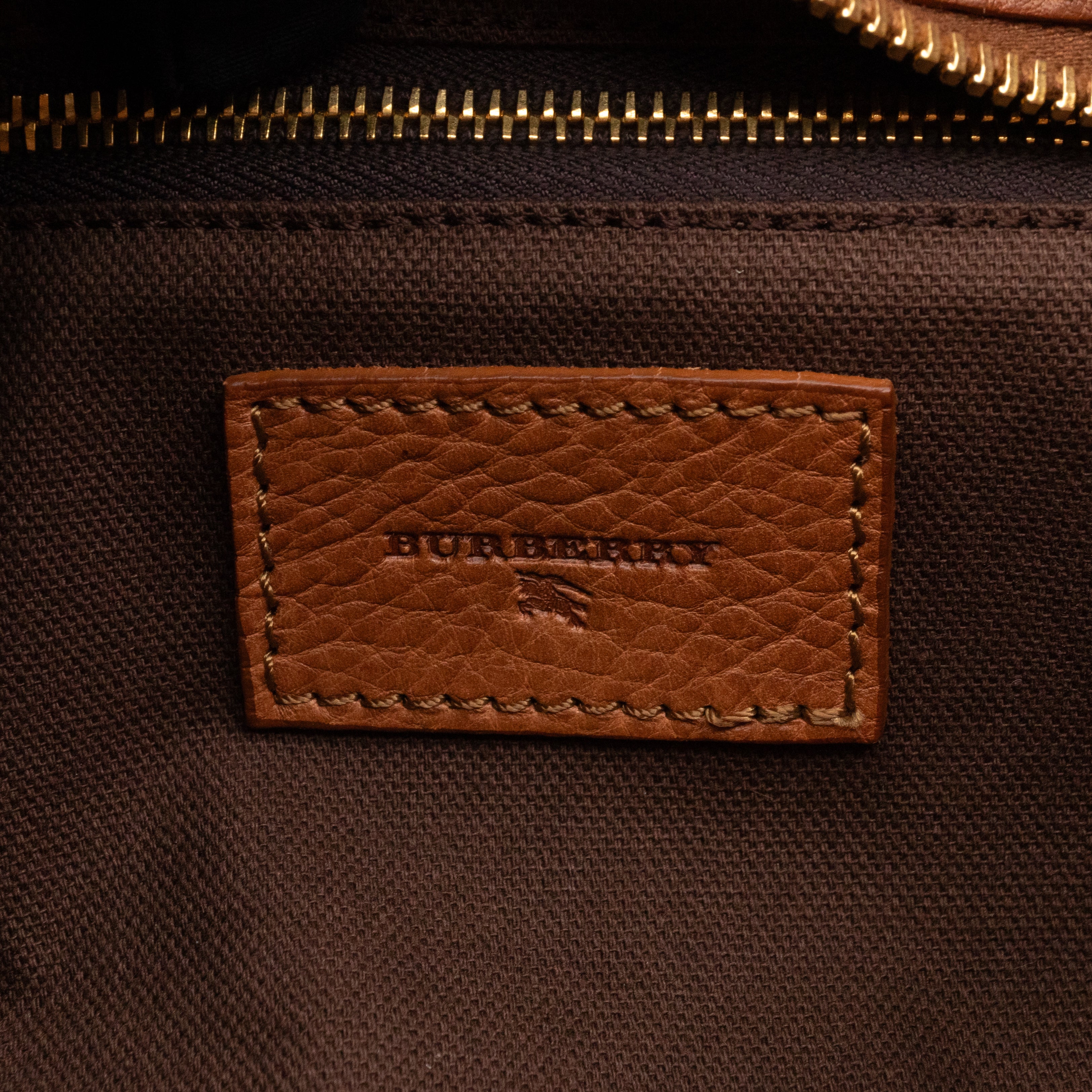Prorsum House Check Shoulder Bag Tan Leather