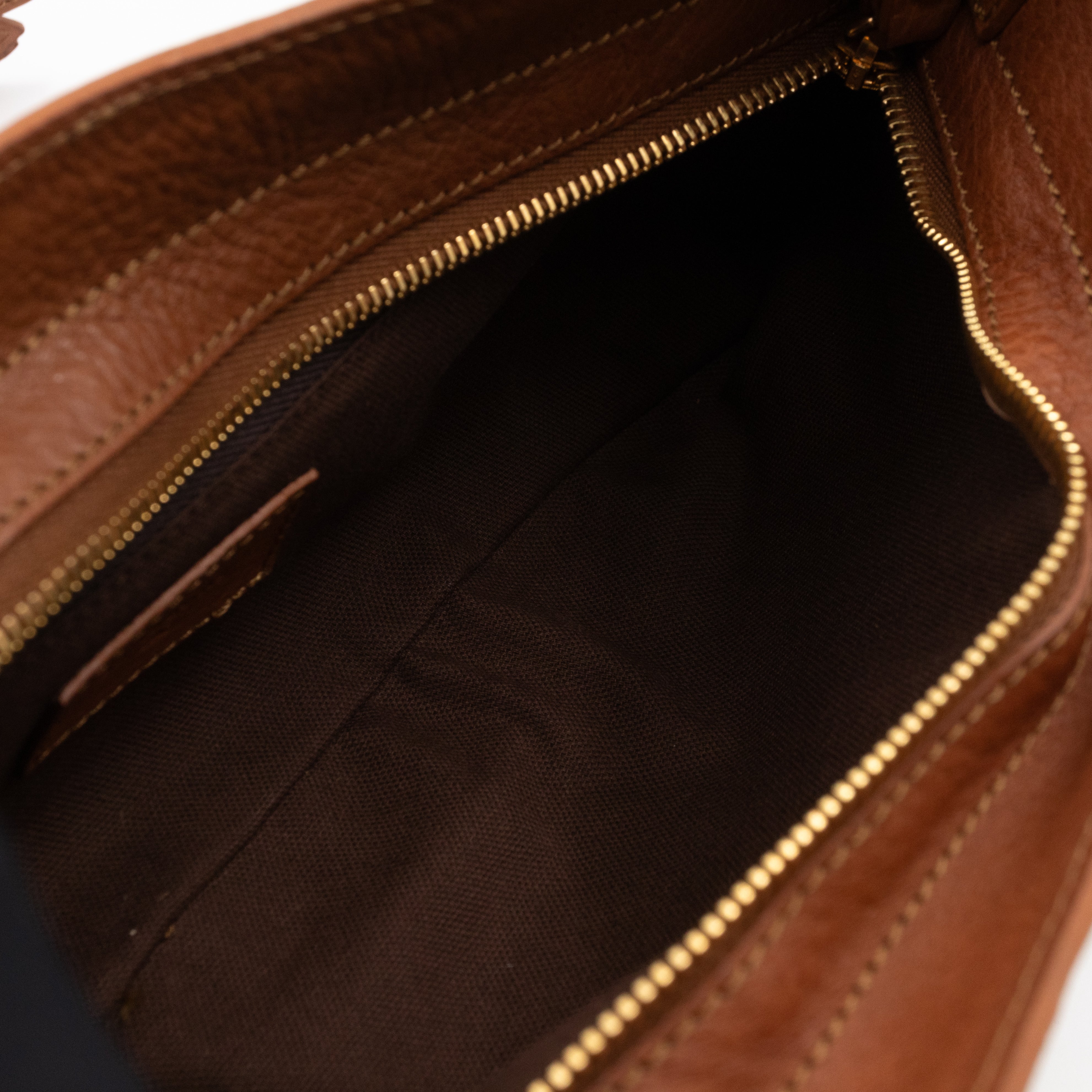 Prorsum House Check Shoulder Bag Tan Leather
