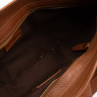 Prorsum House Check Shoulder Bag Tan Leather