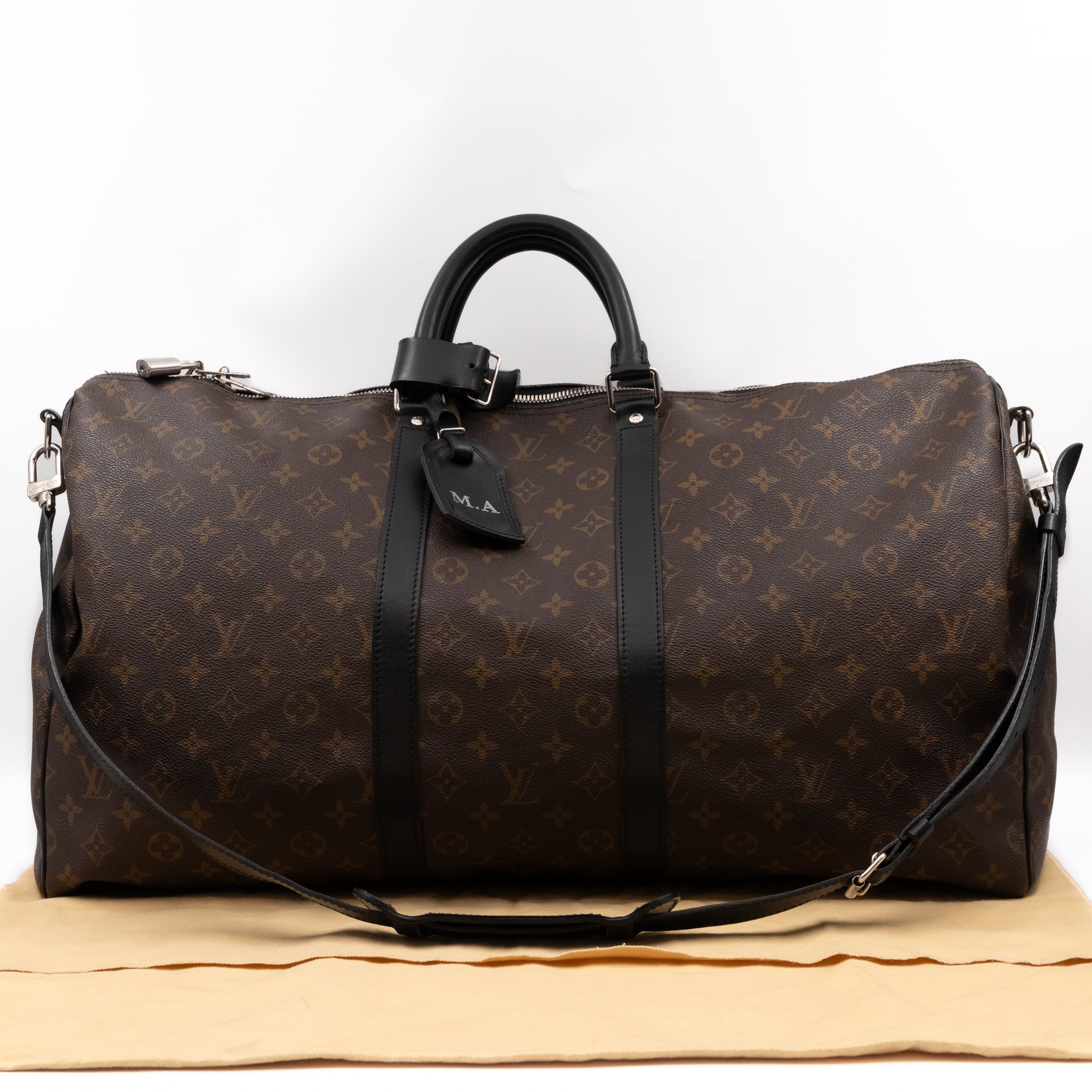 Keepall 55 Bandouliere Monogram Macassar