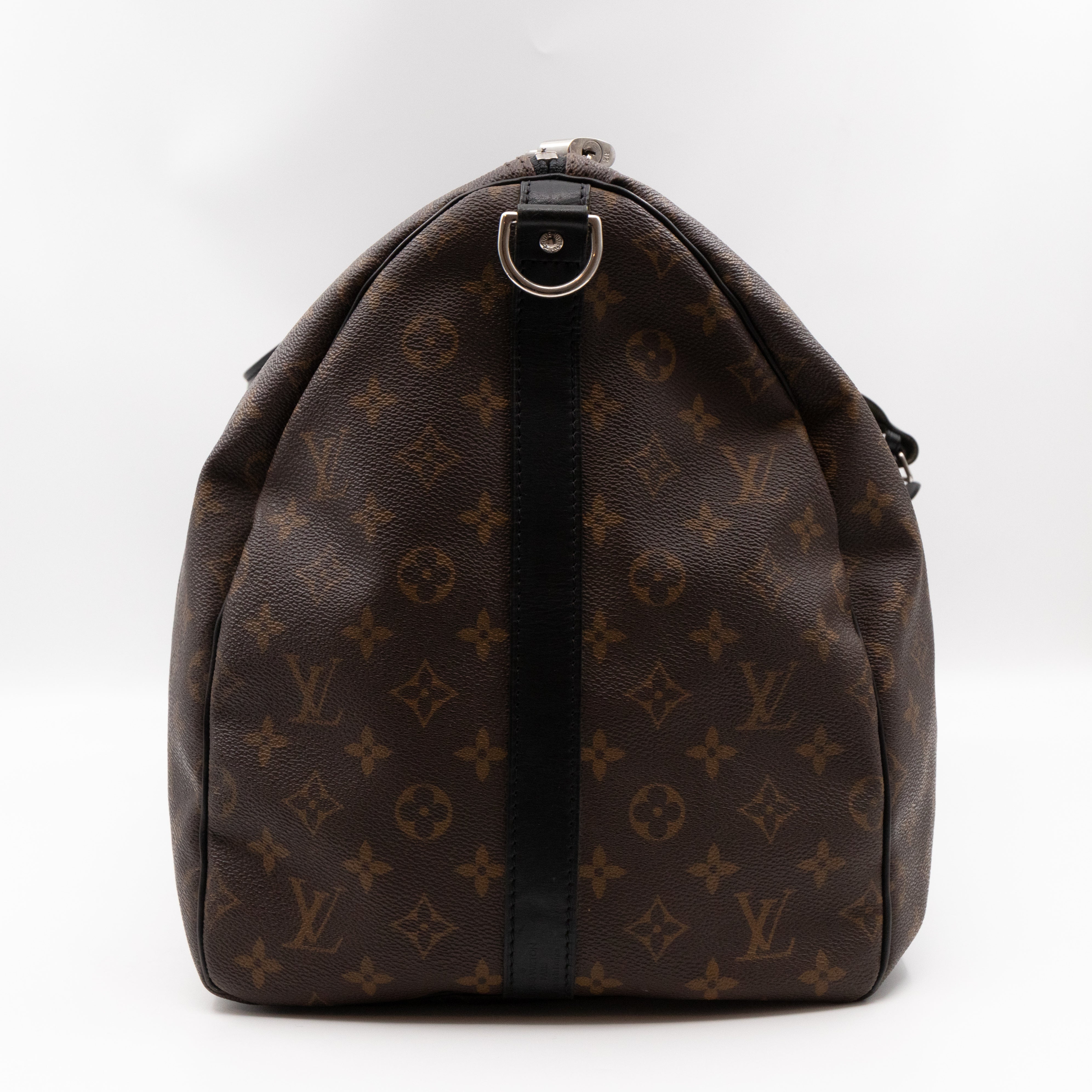 Keepall 55 Bandouliere Monogram Macassar
