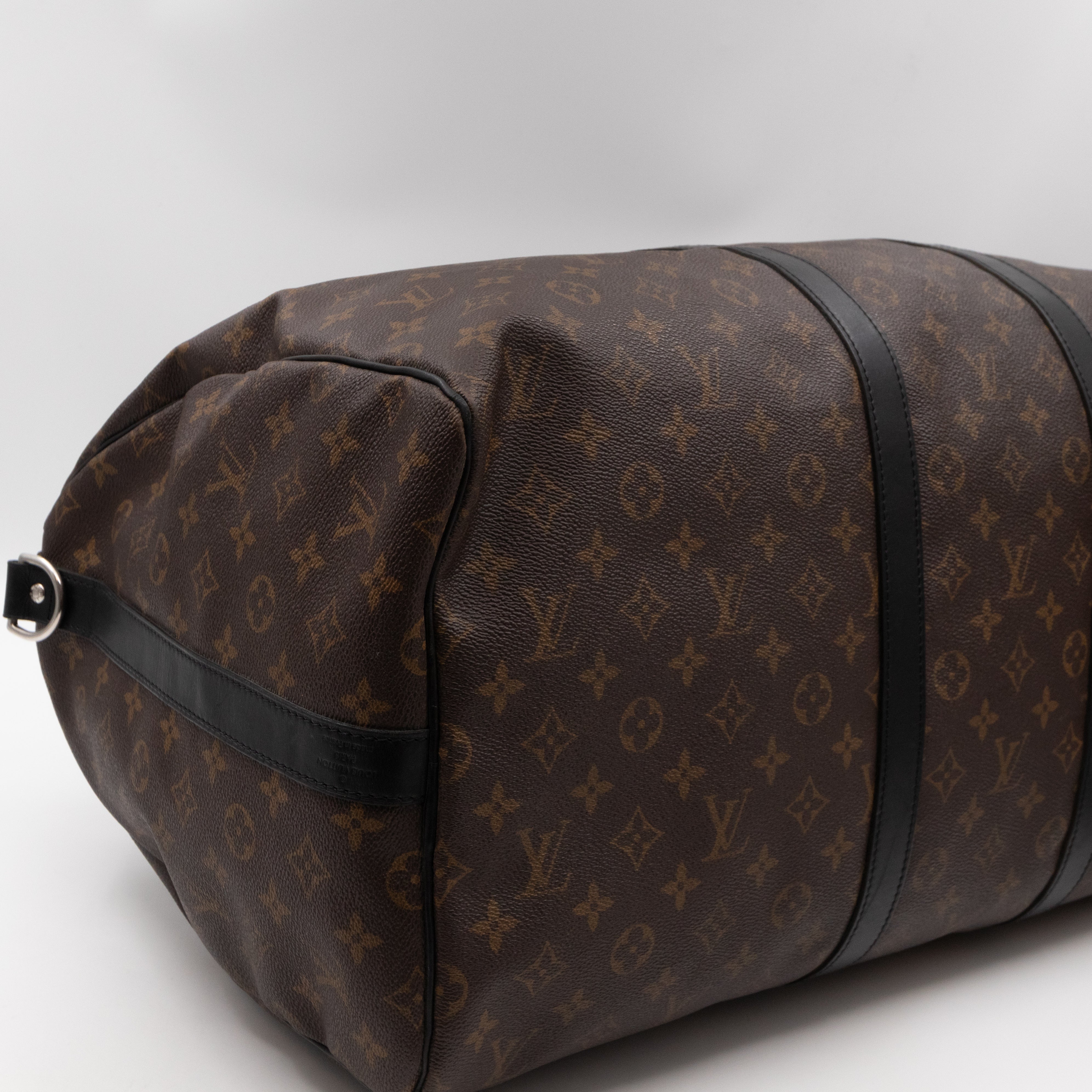 Keepall 55 Bandouliere Monogram Macassar