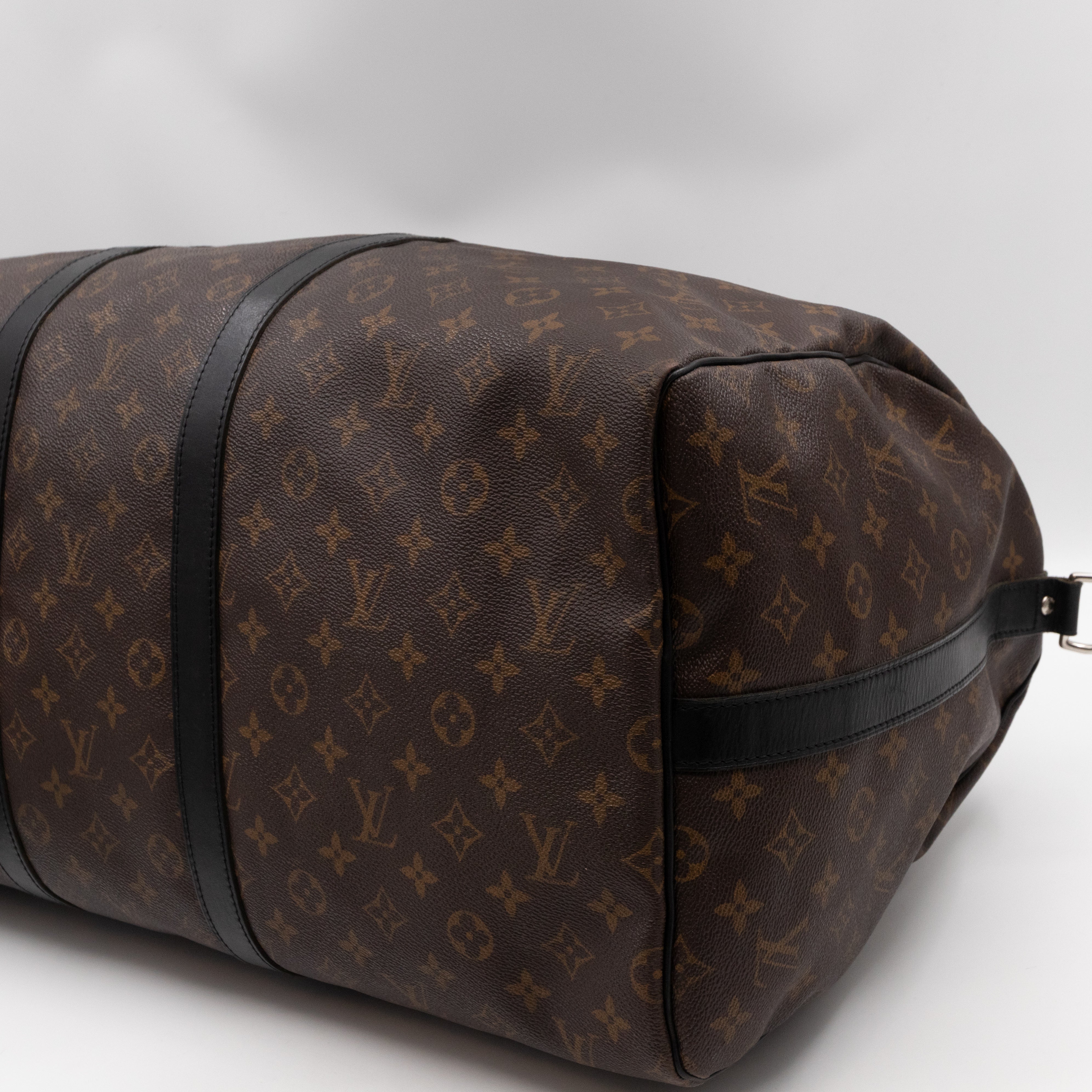 Keepall 55 Bandouliere Monogram Macassar