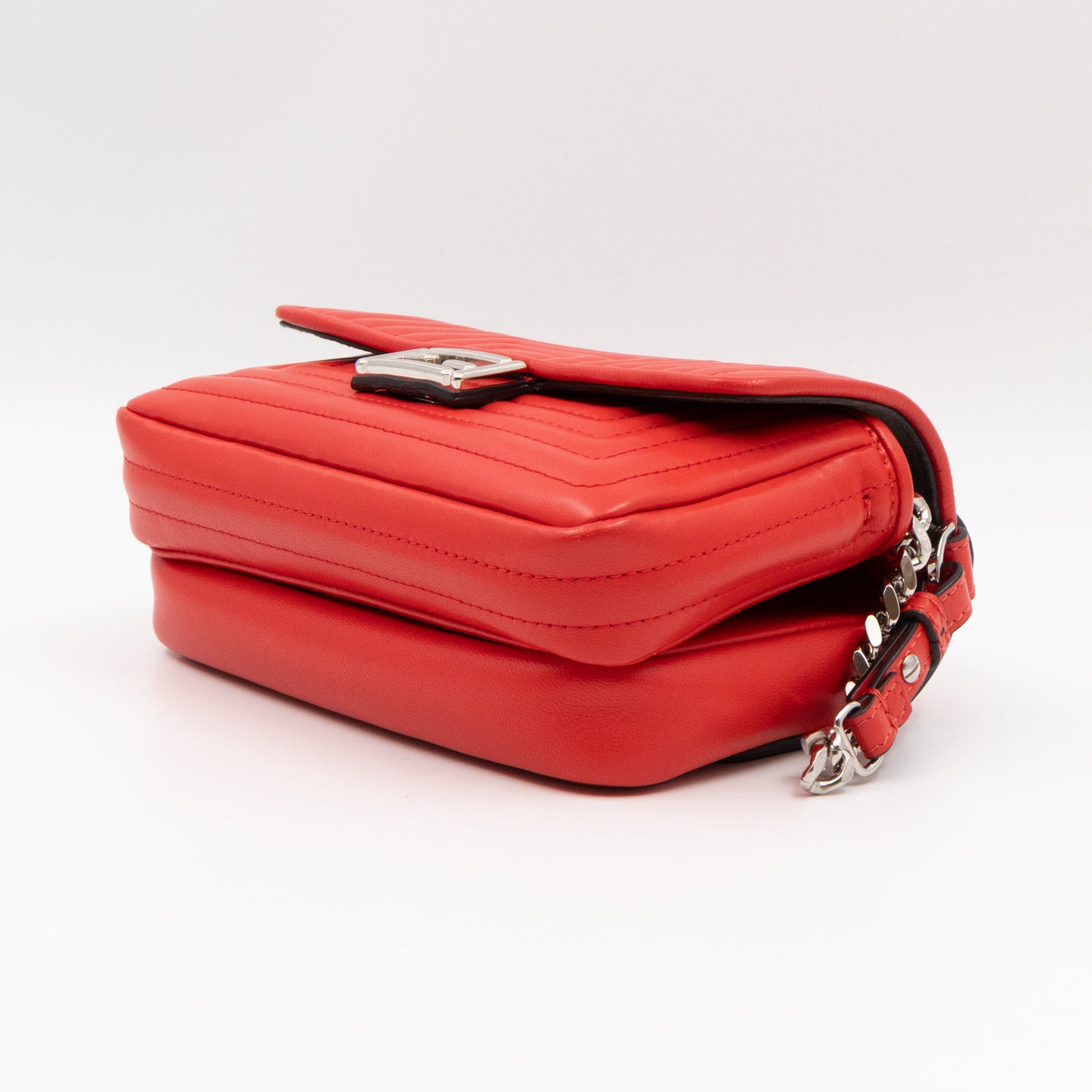 Double Micro Baguette Poppy Red Leather