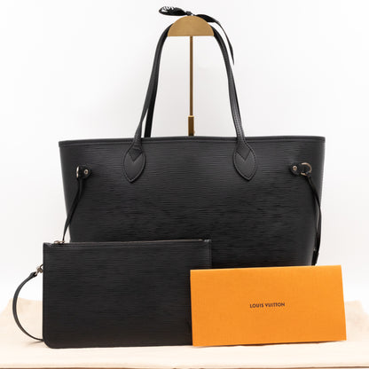 Neverfull MM Black Epi Leather with Pochette