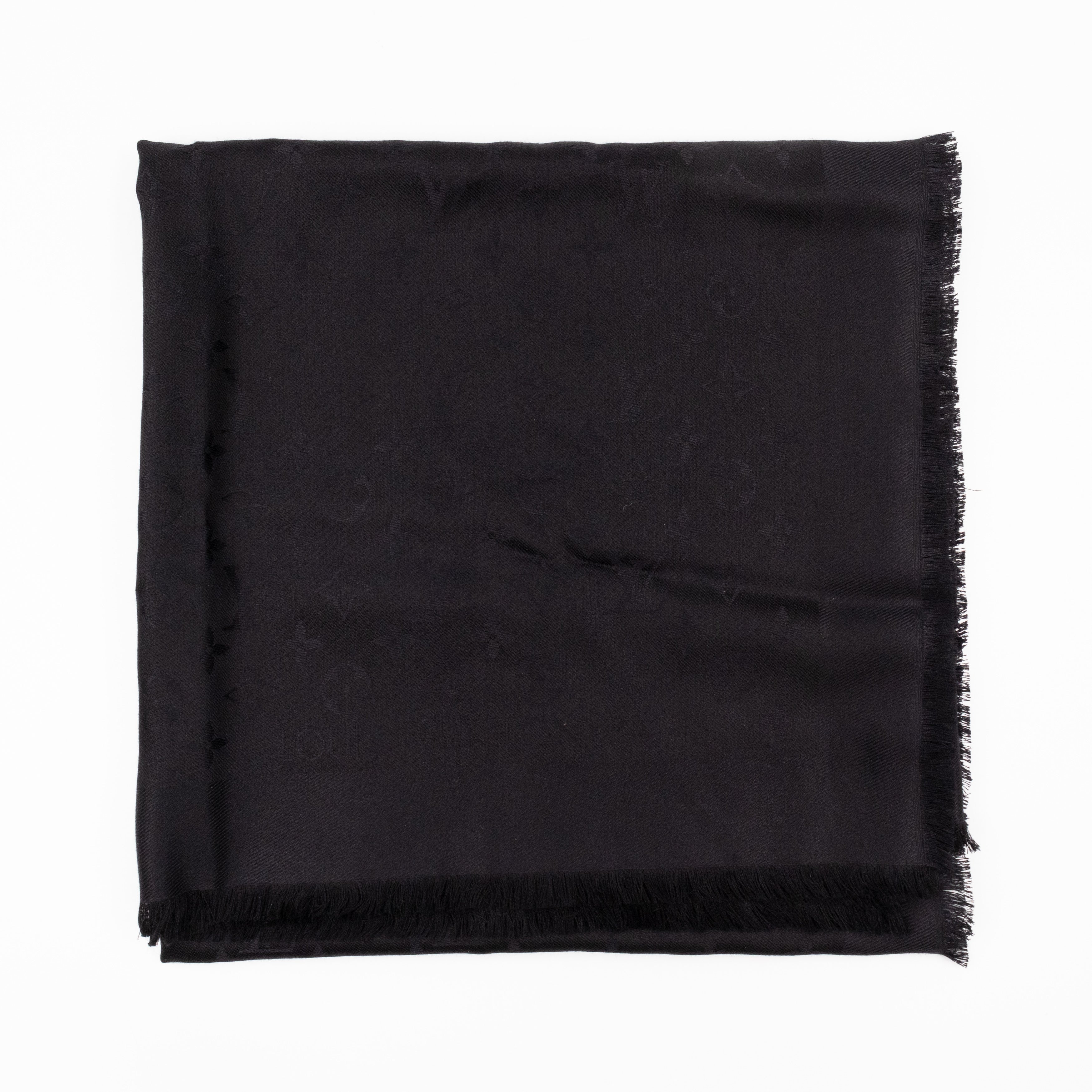 Monogram Shawl Black