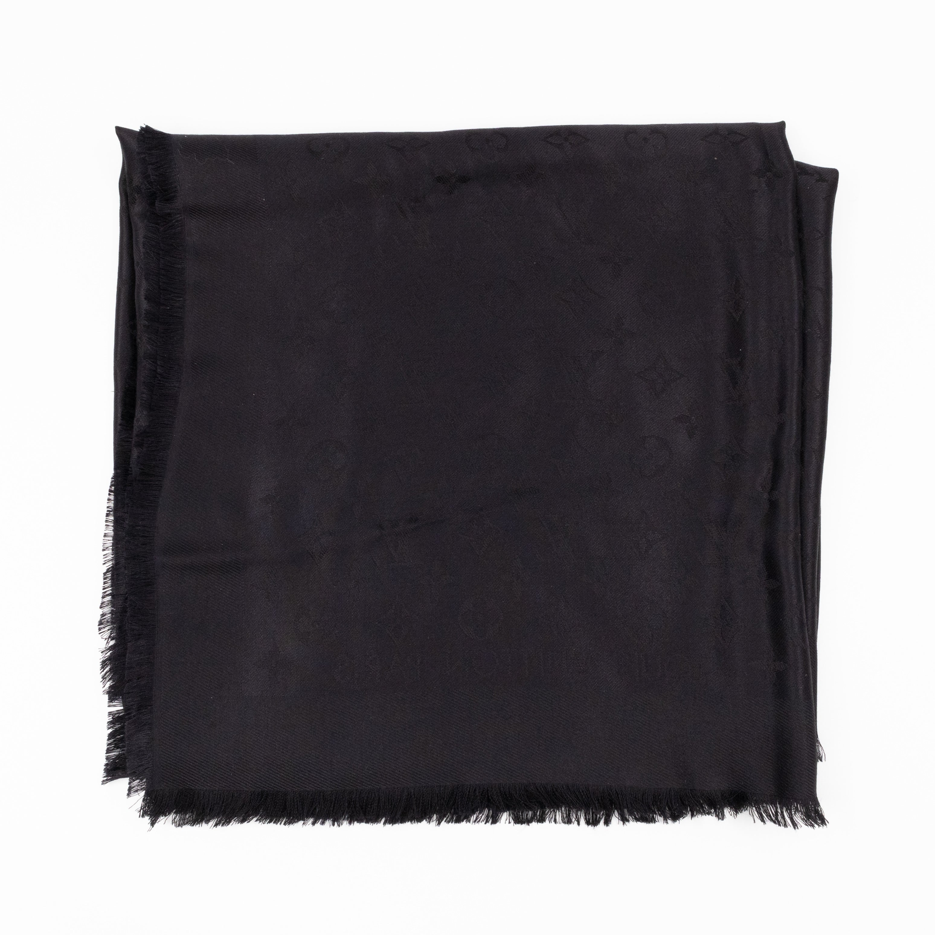 Monogram Shawl Black