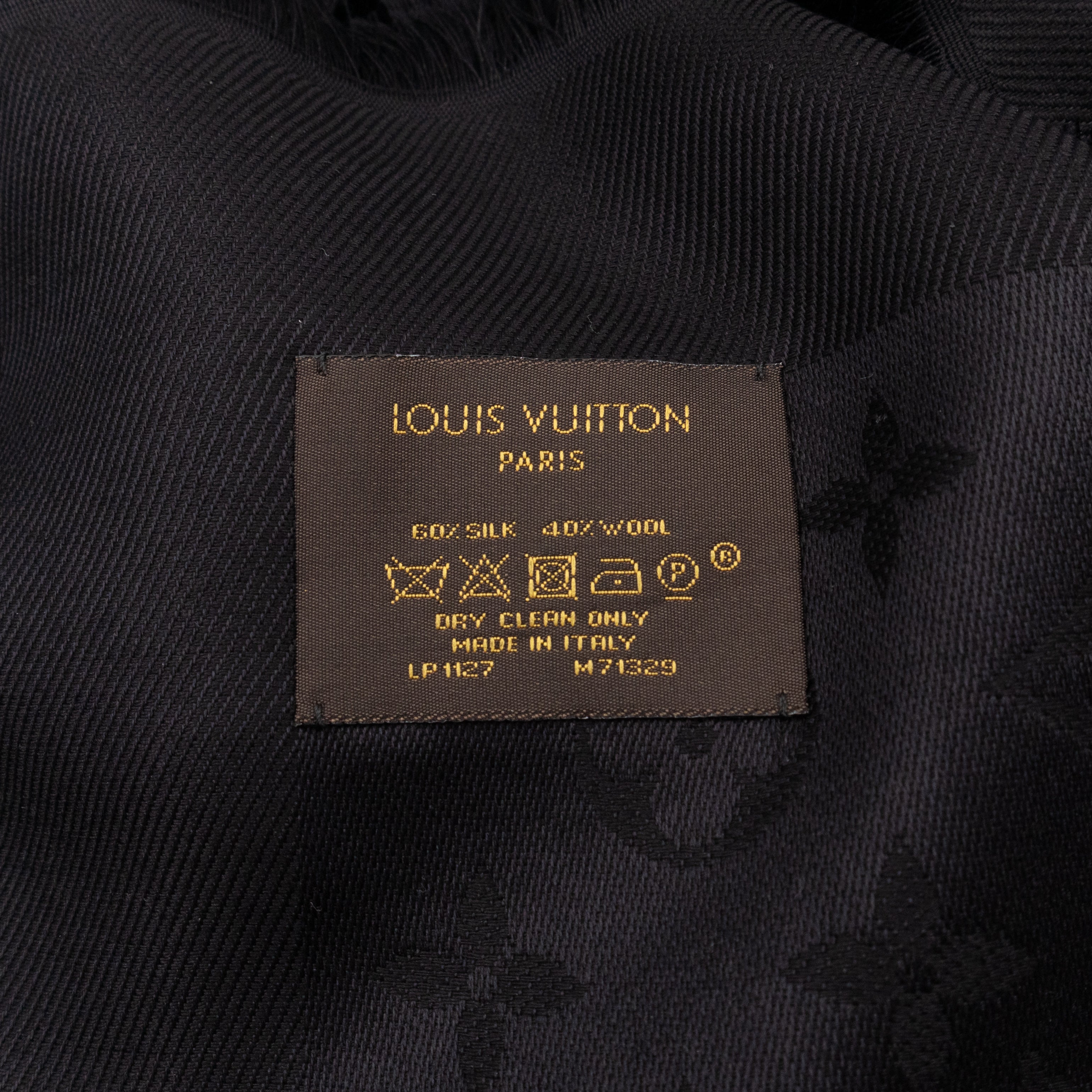 Monogram Shawl Black