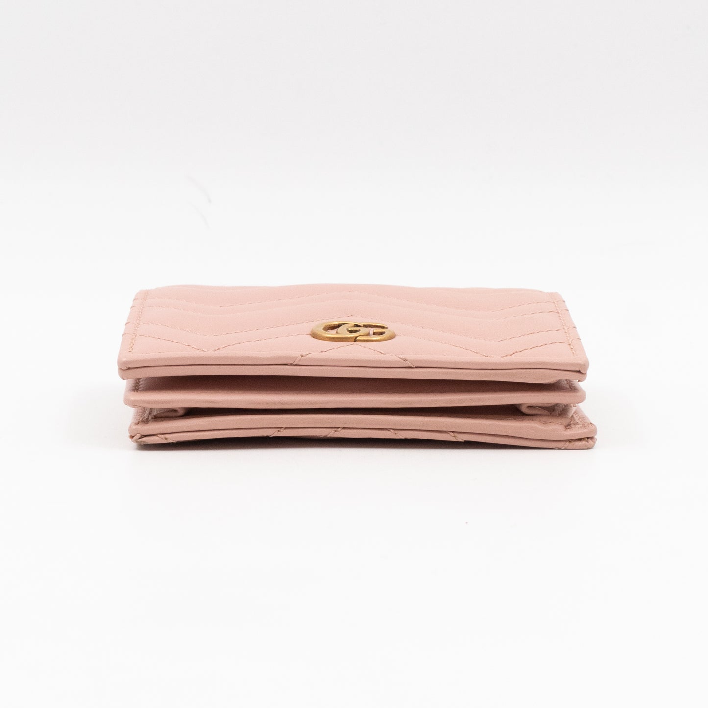 GG Marmont Wallet Matelasse Pink Leather