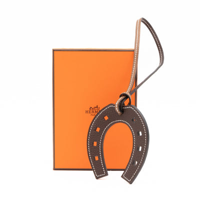 Horseshoe Bag Charm Brown