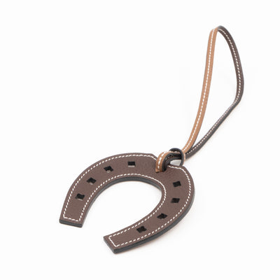 Horseshoe Bag Charm Brown