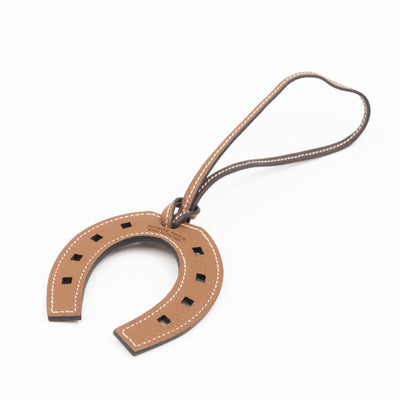 Horseshoe Bag Charm Brown