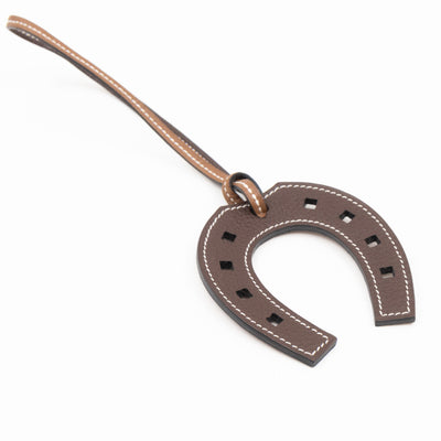 Horseshoe Bag Charm Brown