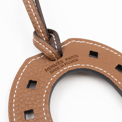 Horseshoe Bag Charm Brown