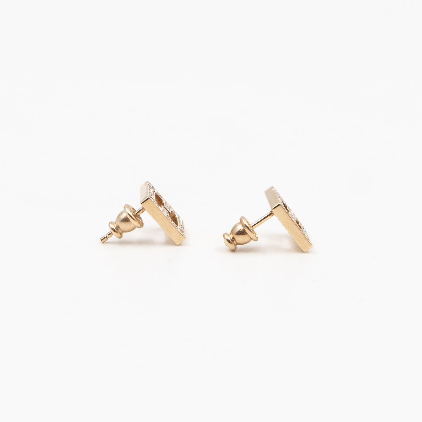 FF Crystal Earrings Gold