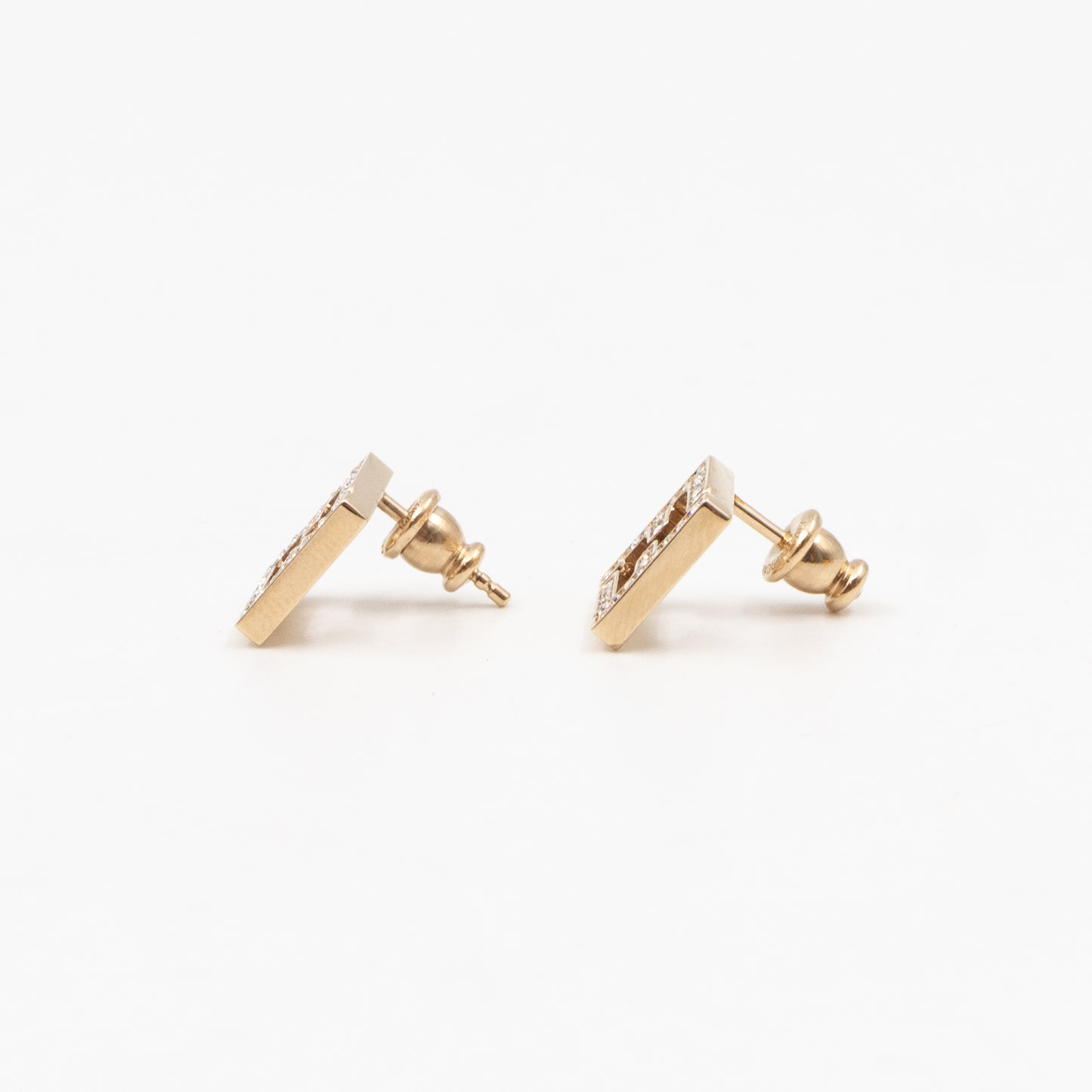 FF Crystal Earrings Gold