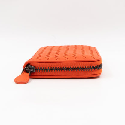 Zip Around Long Wallet Intrecciato Orange