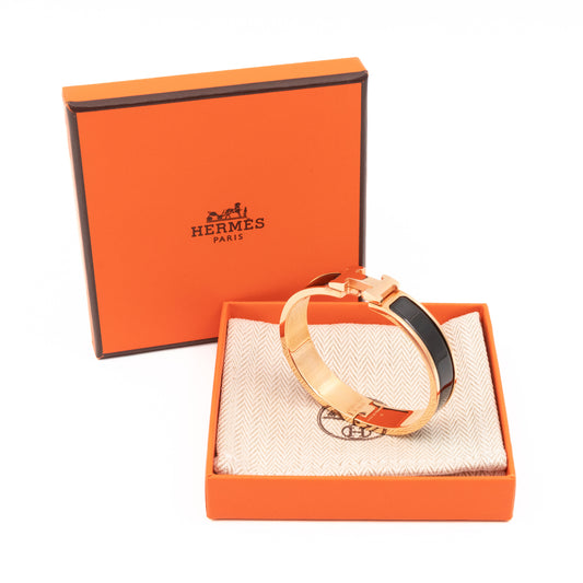 Clic H Bracelet PM Black Rose Gold