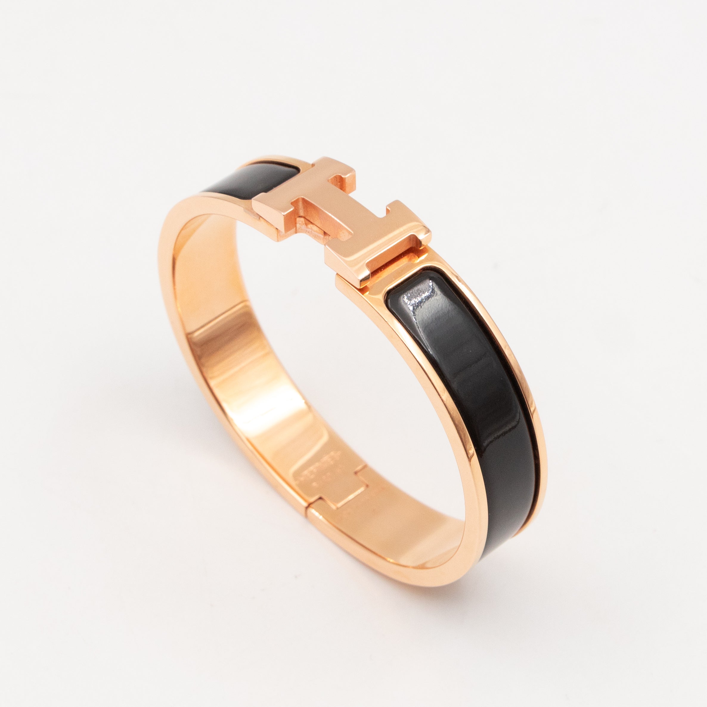 Clic H Bracelet PM Black Rose Gold