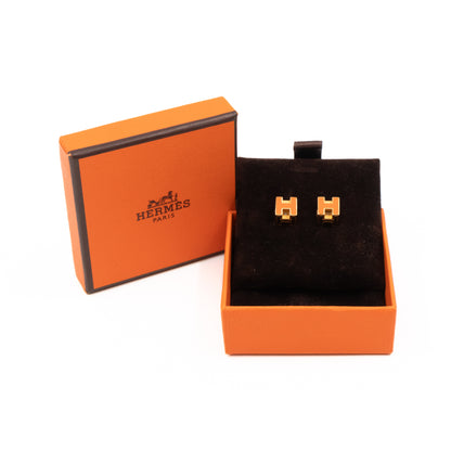 Cage d'H Earrings Orange Gold