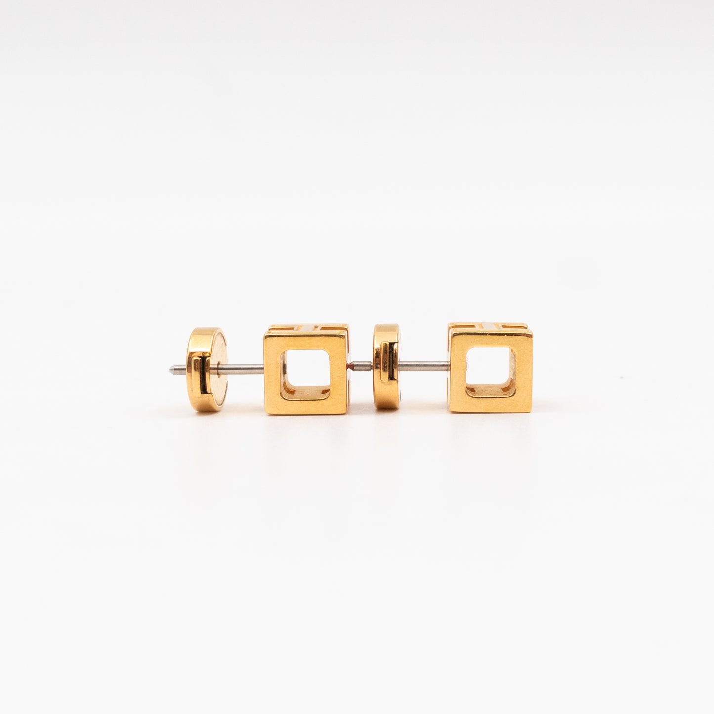 Cage d'H Earrings Orange Gold