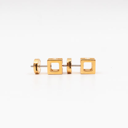 Cage d'H Earrings Orange Gold