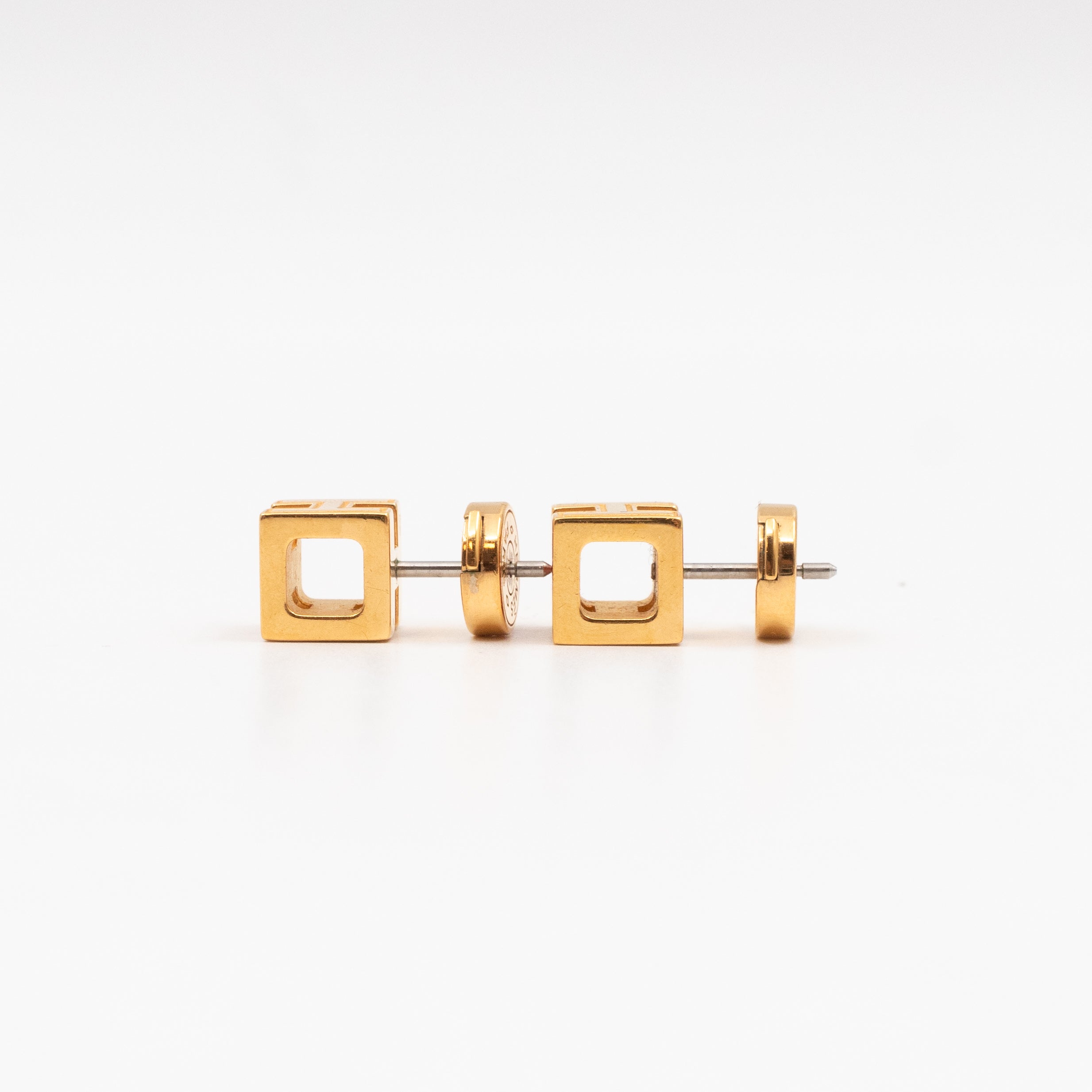 Cage d'H Earrings Orange Gold
