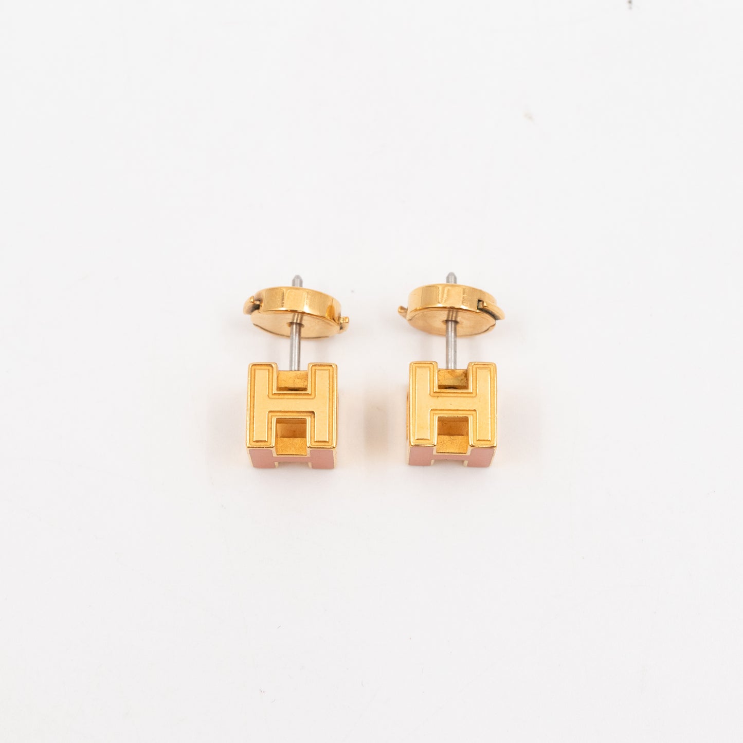 Cage d'H Earrings Orange Gold