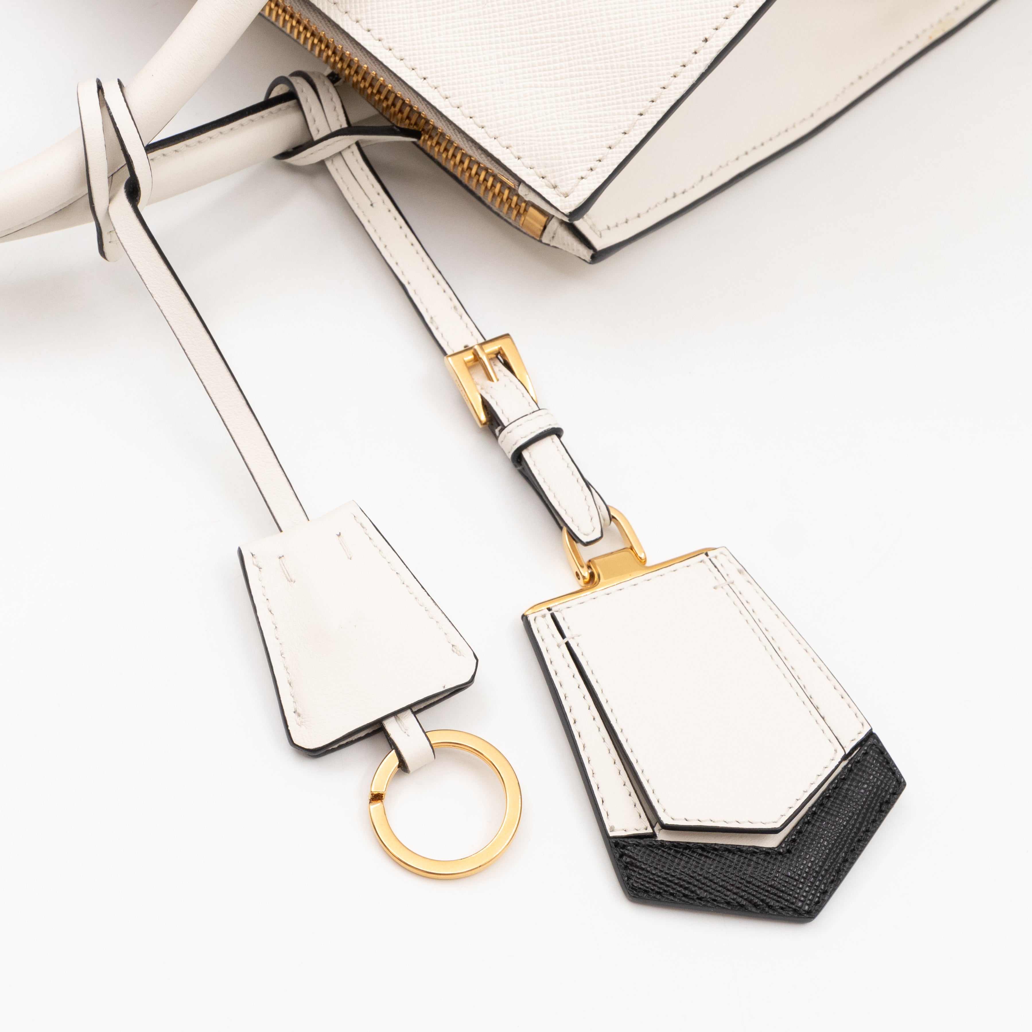 Paradigme Bag White Greche Saffiano City Calfskin