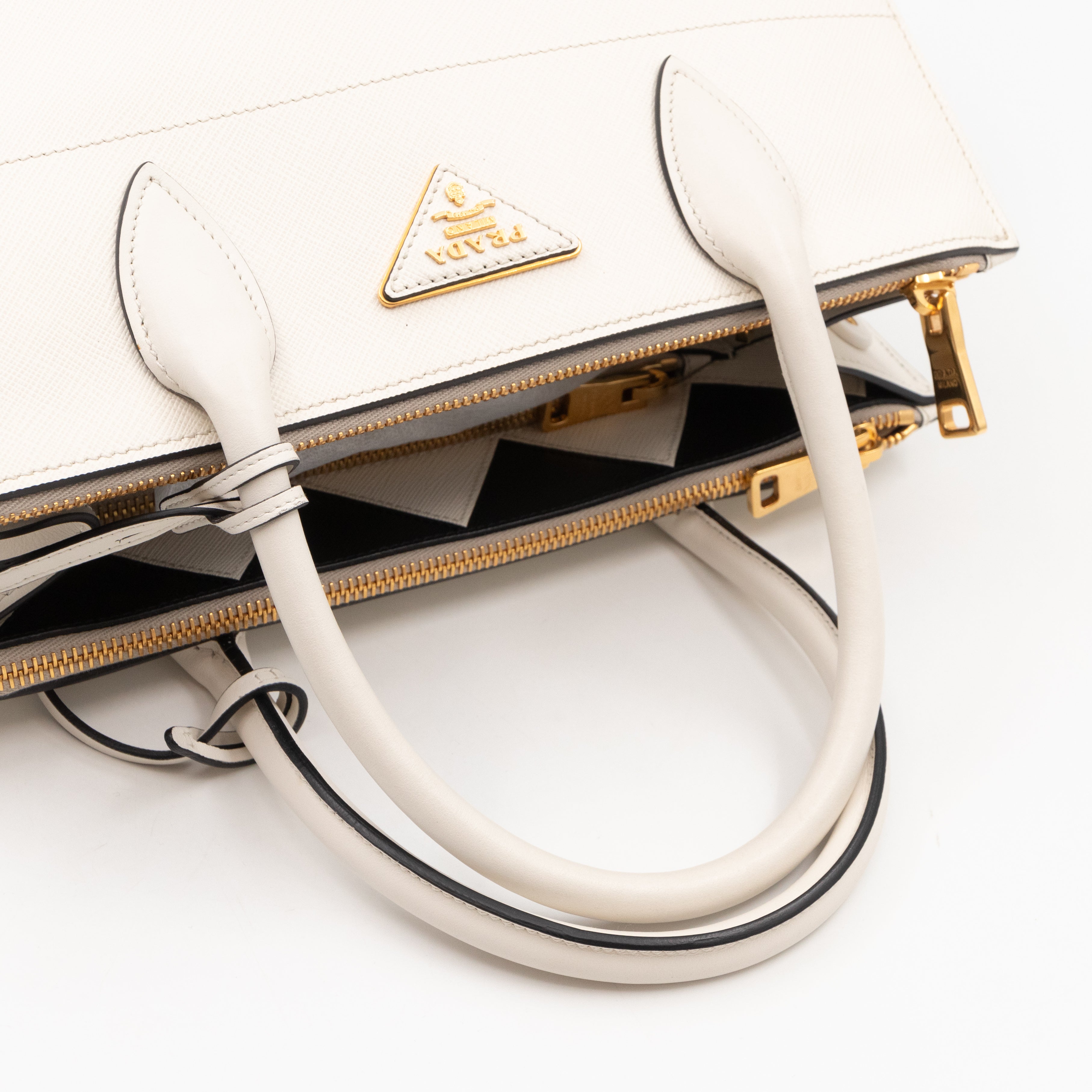 Paradigme Bag White Greche Saffiano City Calfskin
