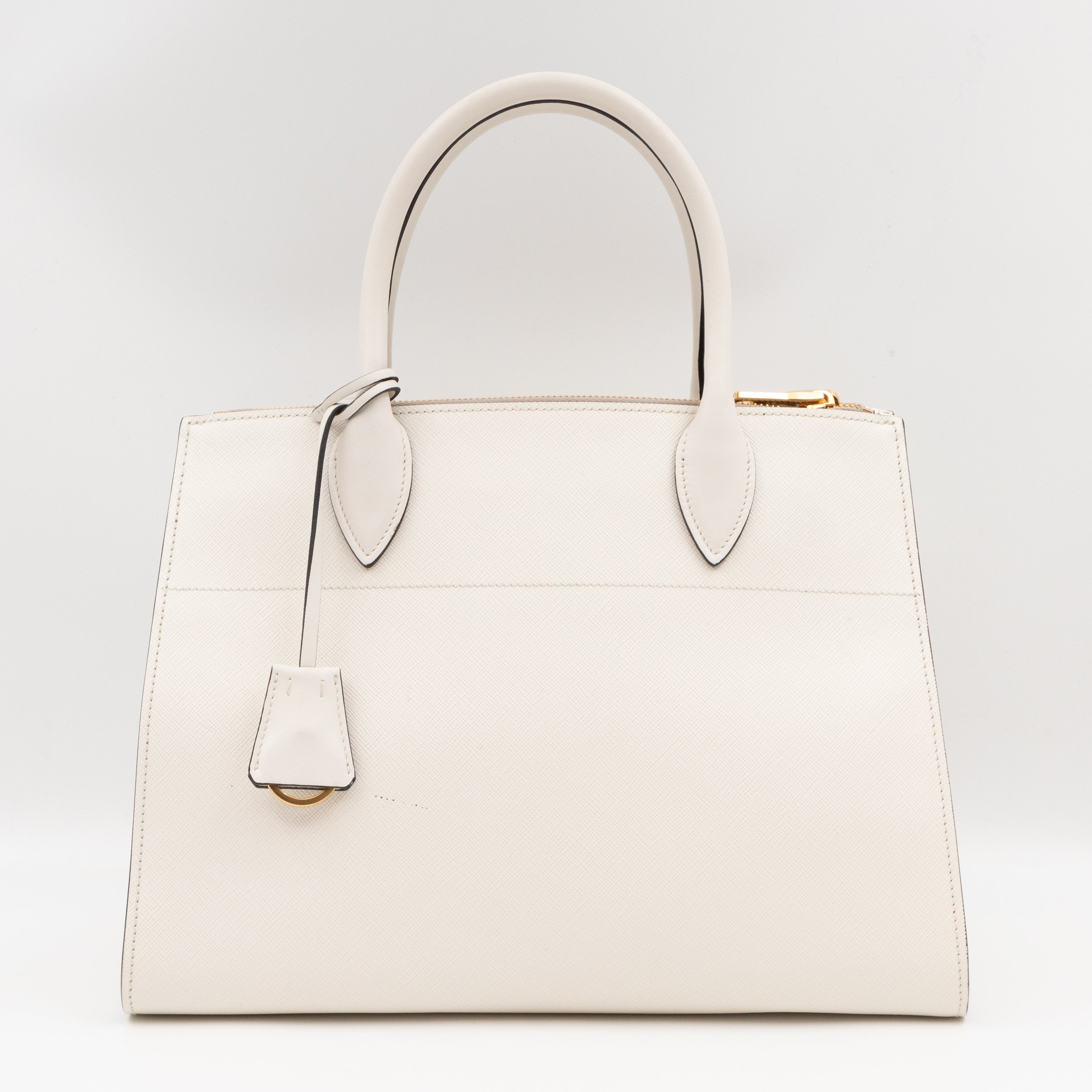 Paradigme Bag White Greche Saffiano City Calfskin