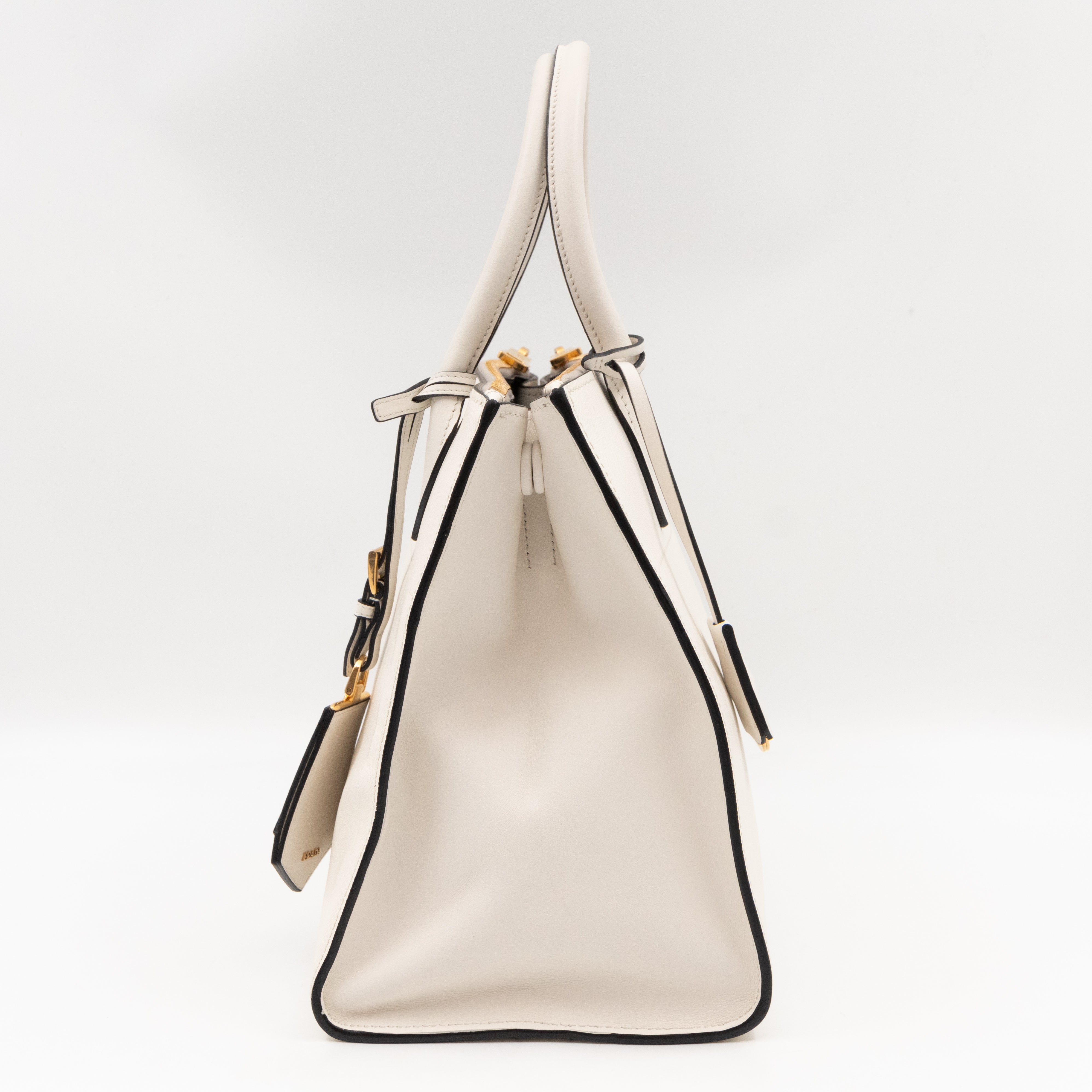 Paradigme Bag White Greche Saffiano City Calfskin