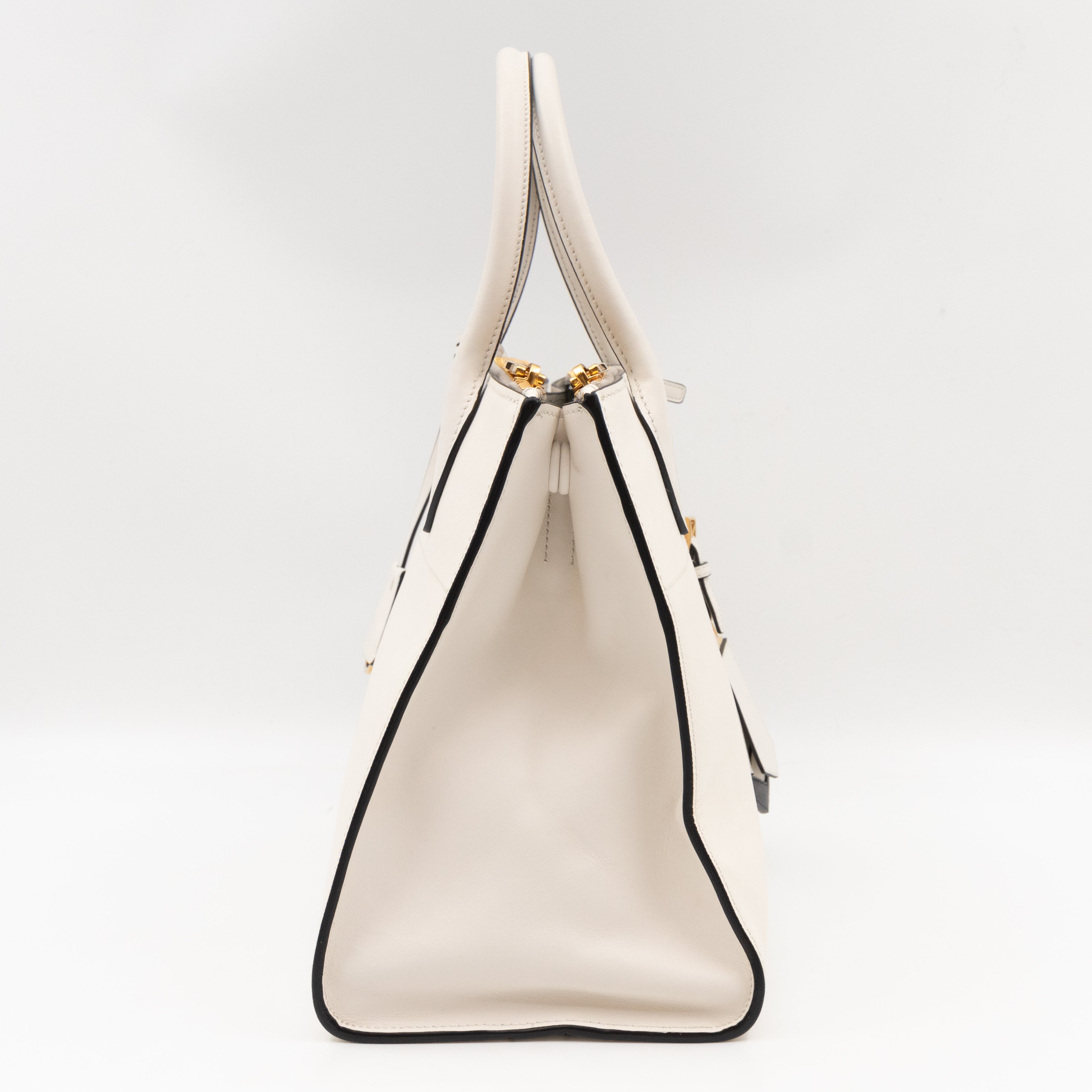 Paradigme Bag White Greche Saffiano City Calfskin