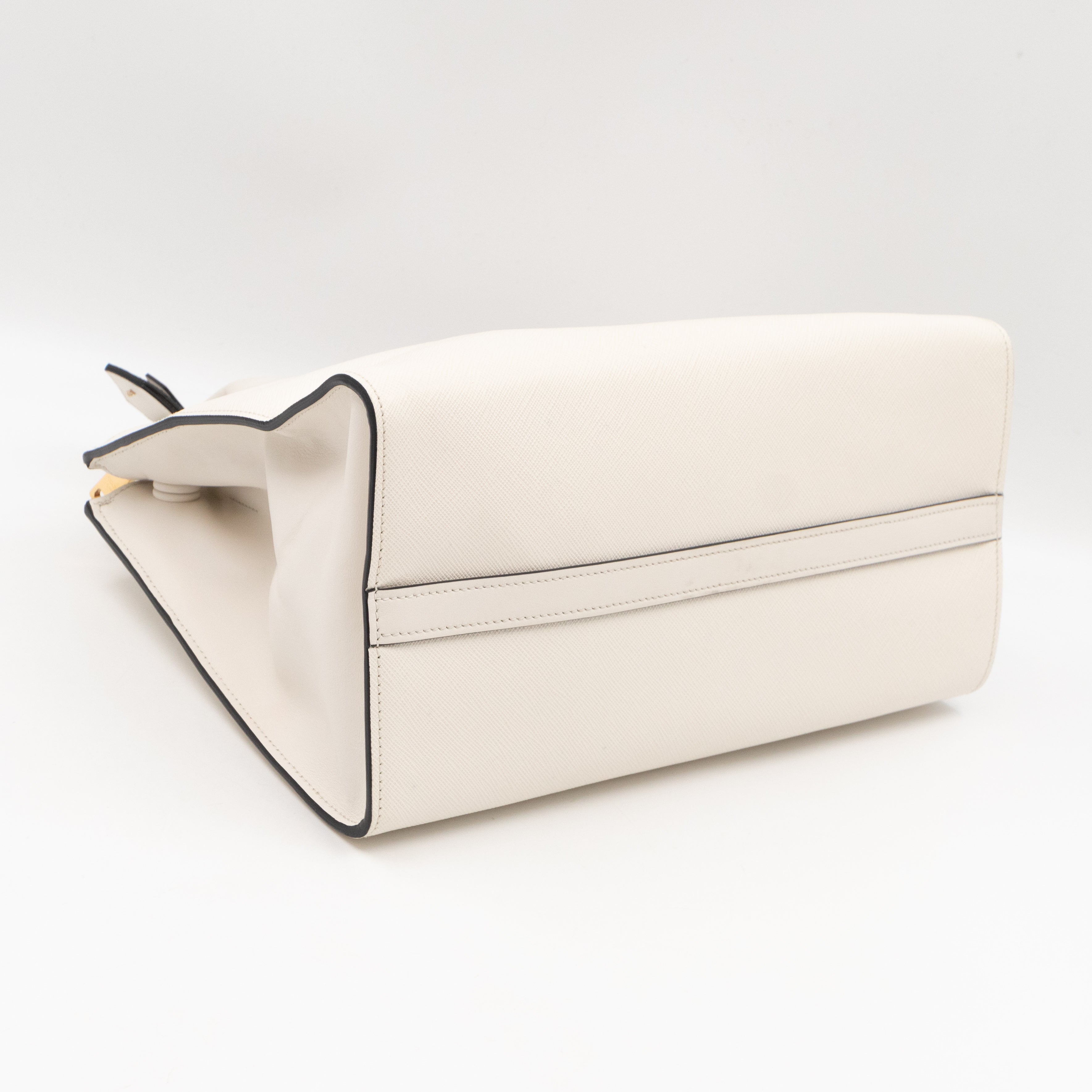 Paradigme Bag White Greche Saffiano City Calfskin