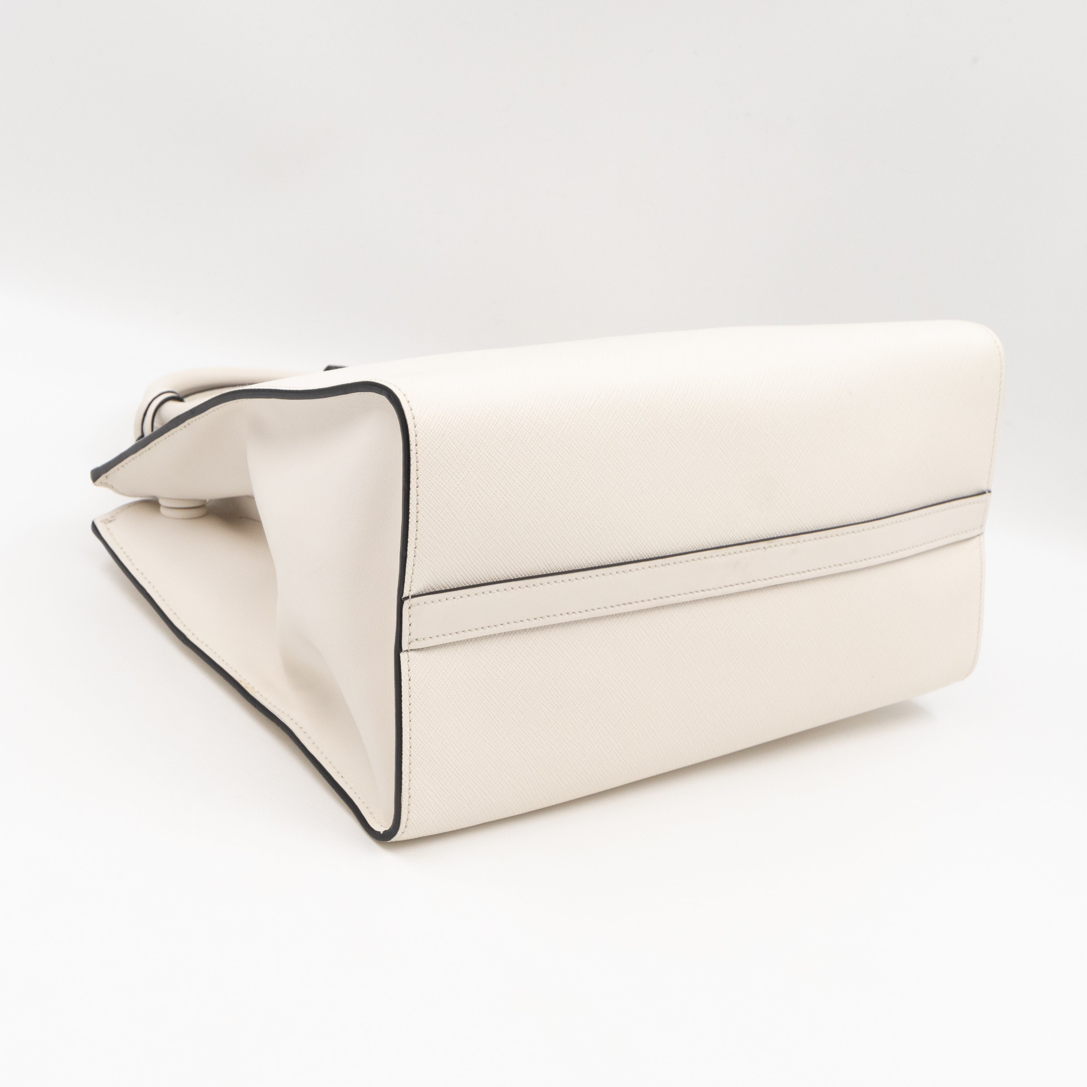 Paradigme Bag White Greche Saffiano City Calfskin