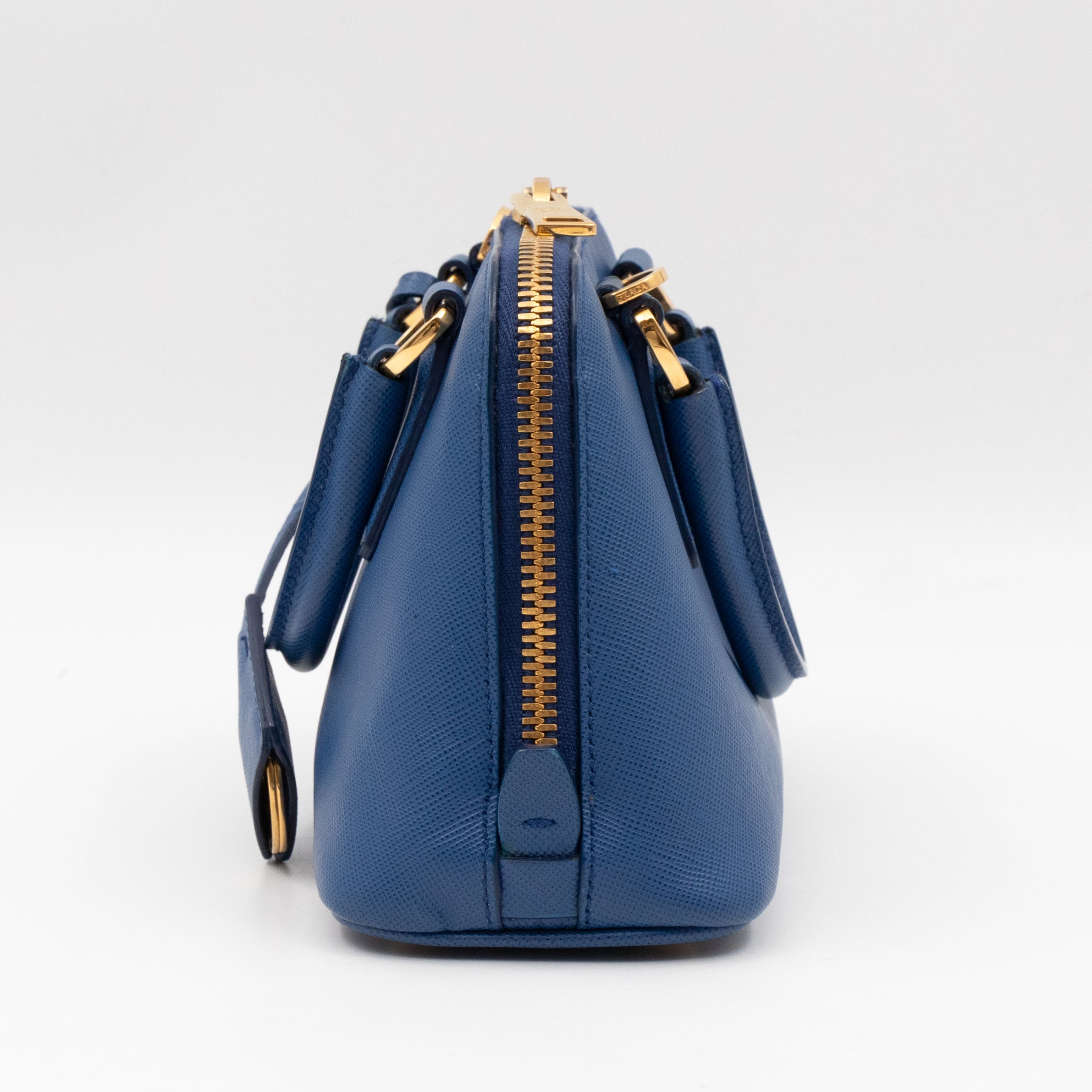 Promenade Mini Blue Saffiano Leather