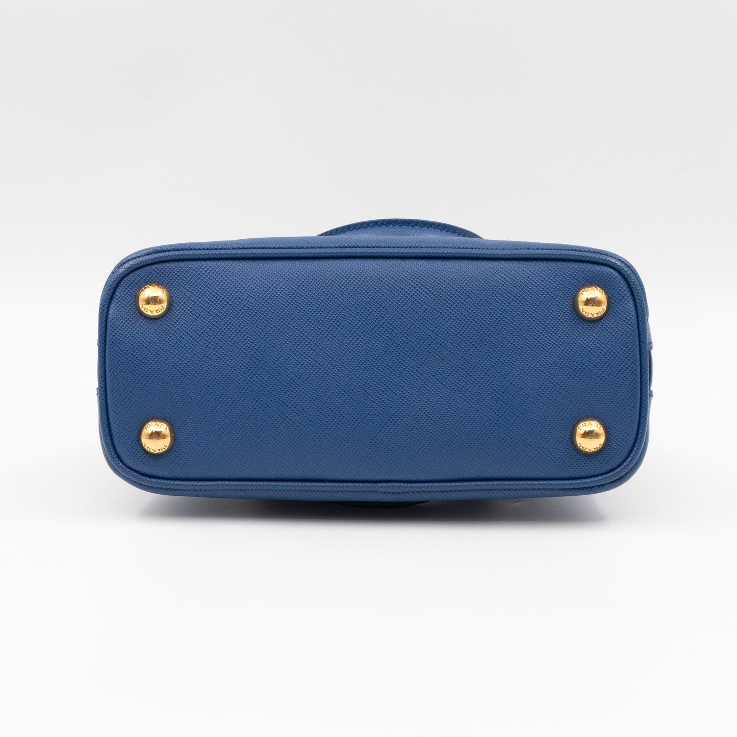Promenade Mini Blue Saffiano Leather