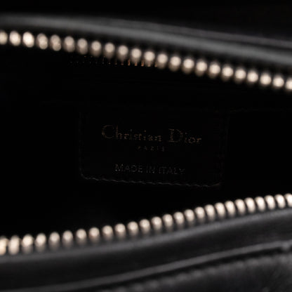 Lady Dior Medium Sequins Pink Black Patent Leather