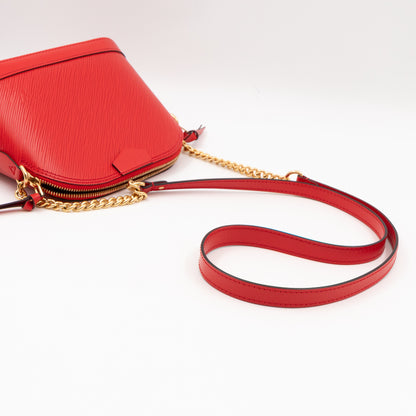 Alma Mini Chain Epi Leather Red