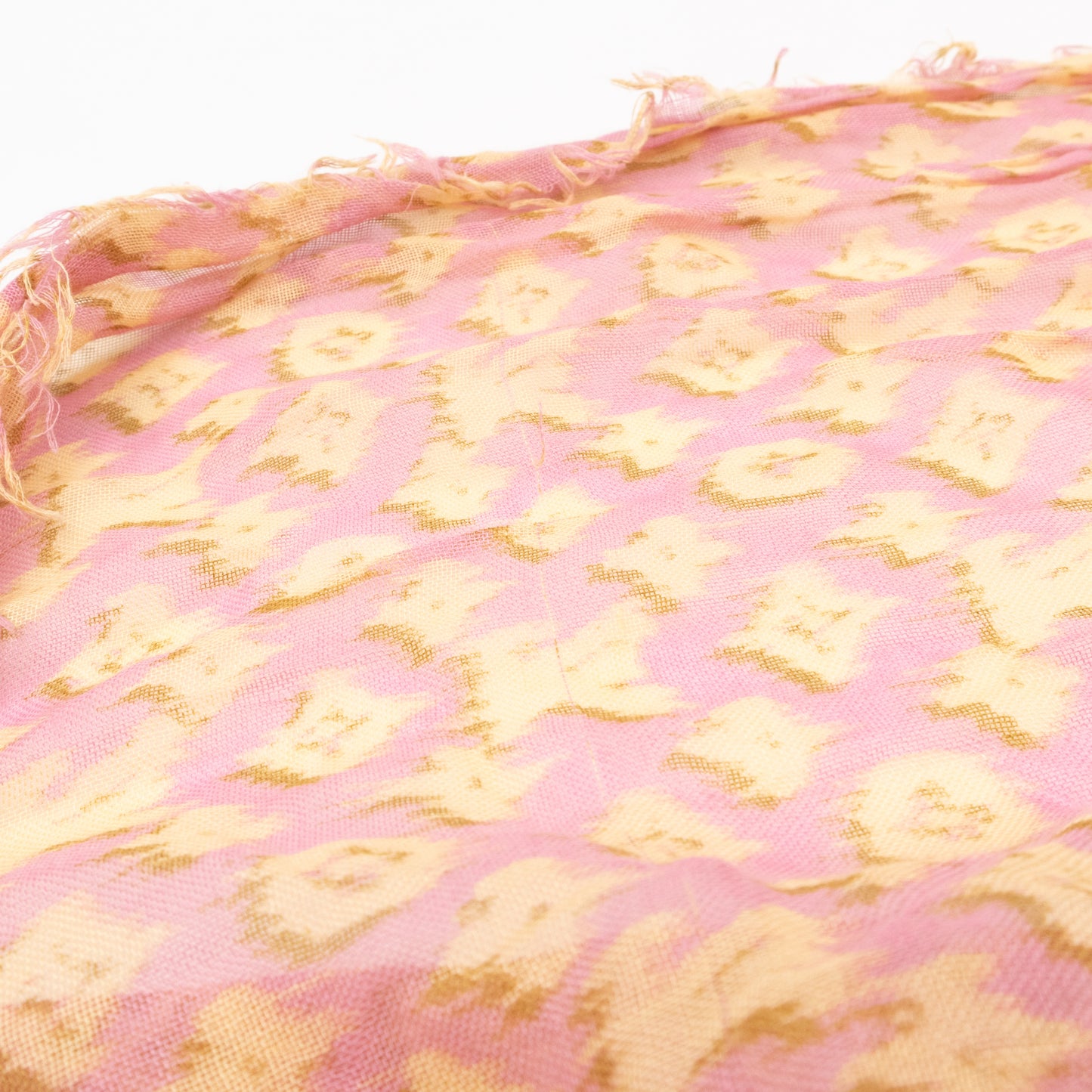 Leopard Print Pink & Yellow Cashmere/Silk Stephen Sprouse Graffiti Scarf