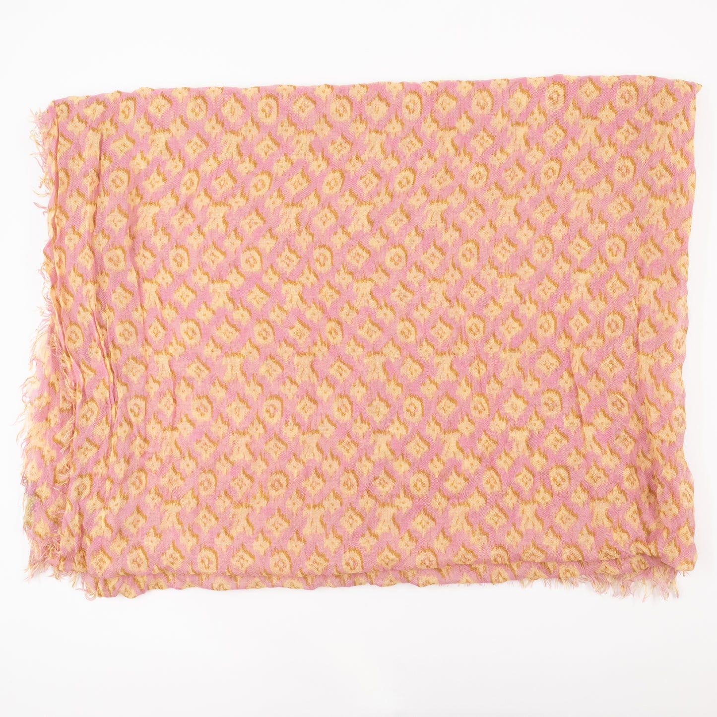 Leopard Print Pink & Yellow Cashmere/Silk Stephen Sprouse Graffiti Scarf