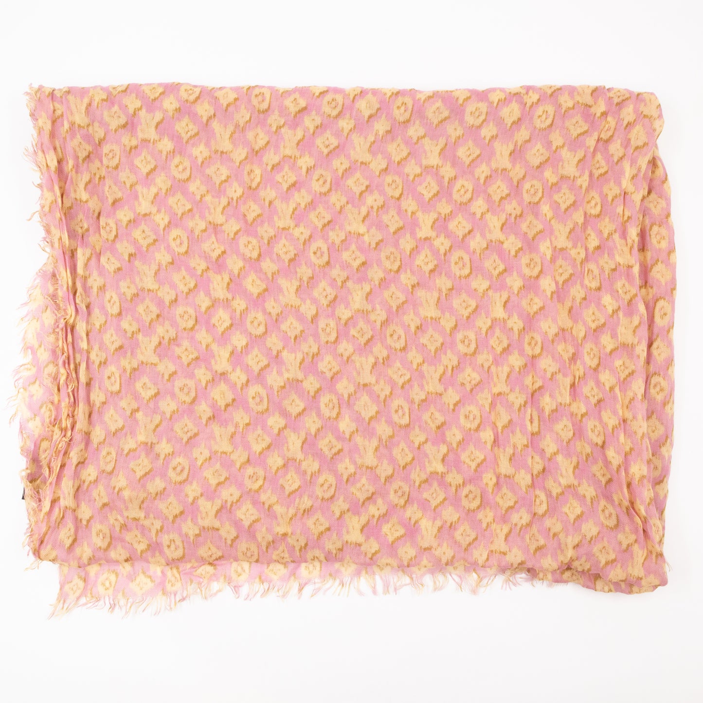 Leopard Print Pink & Yellow Cashmere/Silk Stephen Sprouse Graffiti Scarf