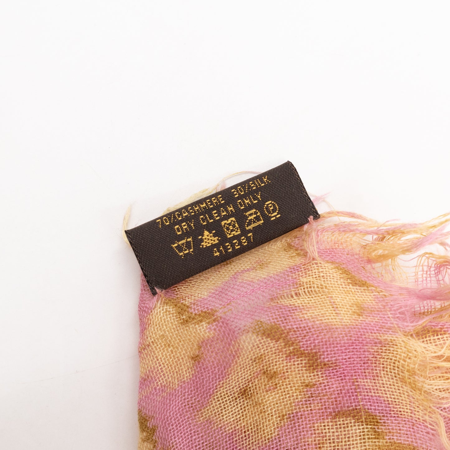 Leopard Print Pink & Yellow Cashmere/Silk Stephen Sprouse Graffiti Scarf