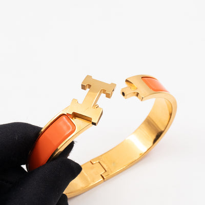 Clic H Bracelet PM  Orange Gold