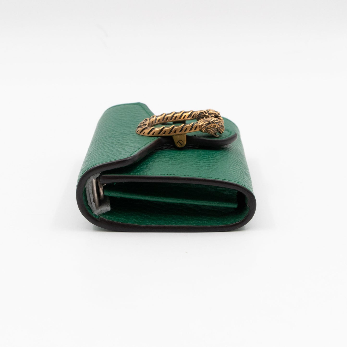 Dionysus Chain Coin Purse Green Leather