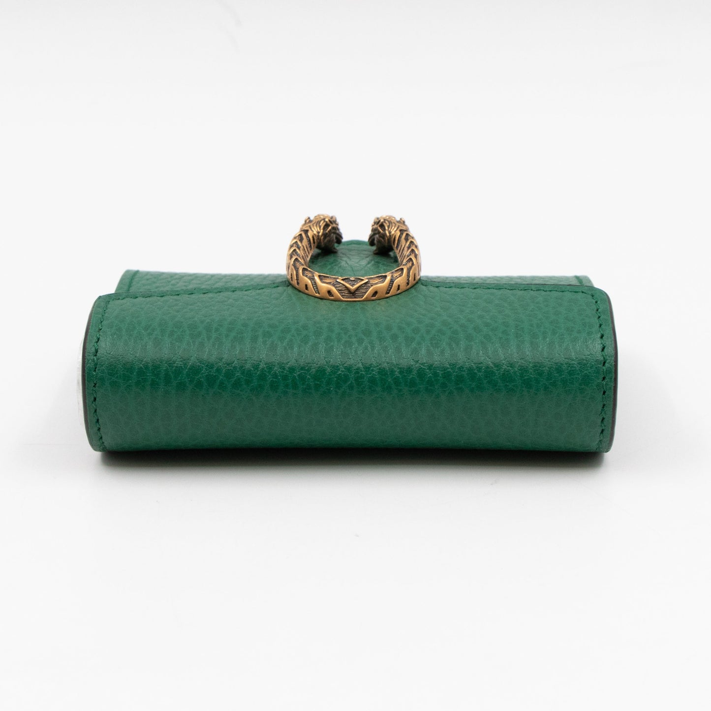 Dionysus Chain Coin Purse Green Leather