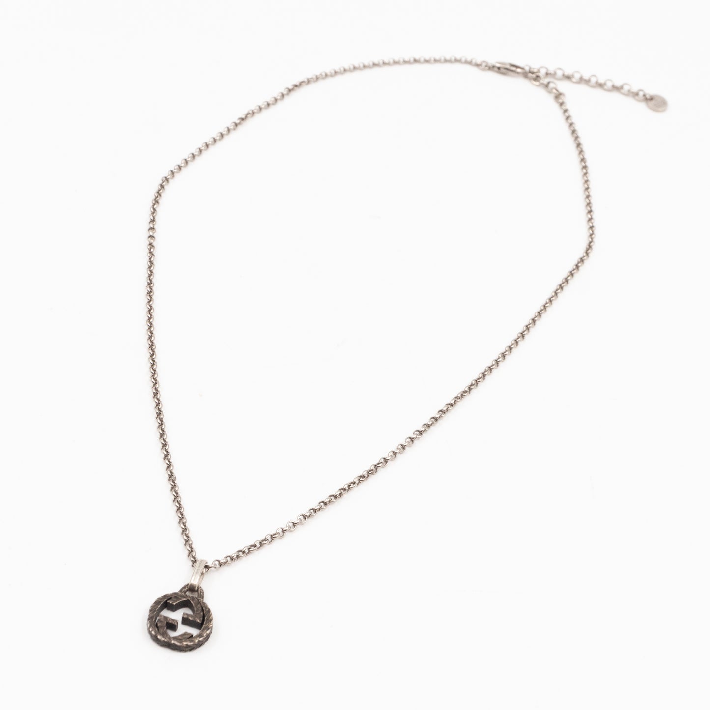 Interlocking G Pendant Necklace 925 Silver