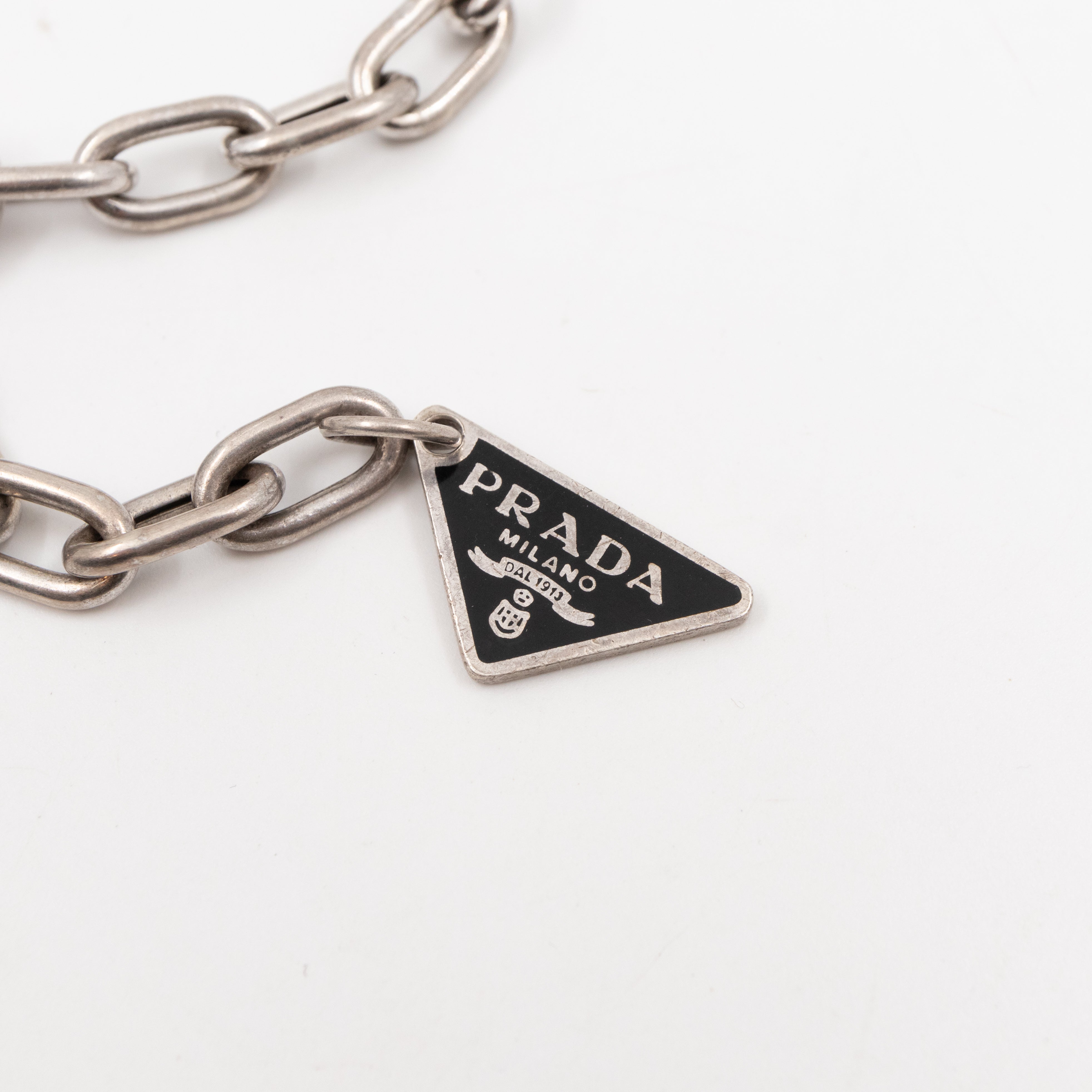 Triangle Charm Logo Bracelet 925 Silver