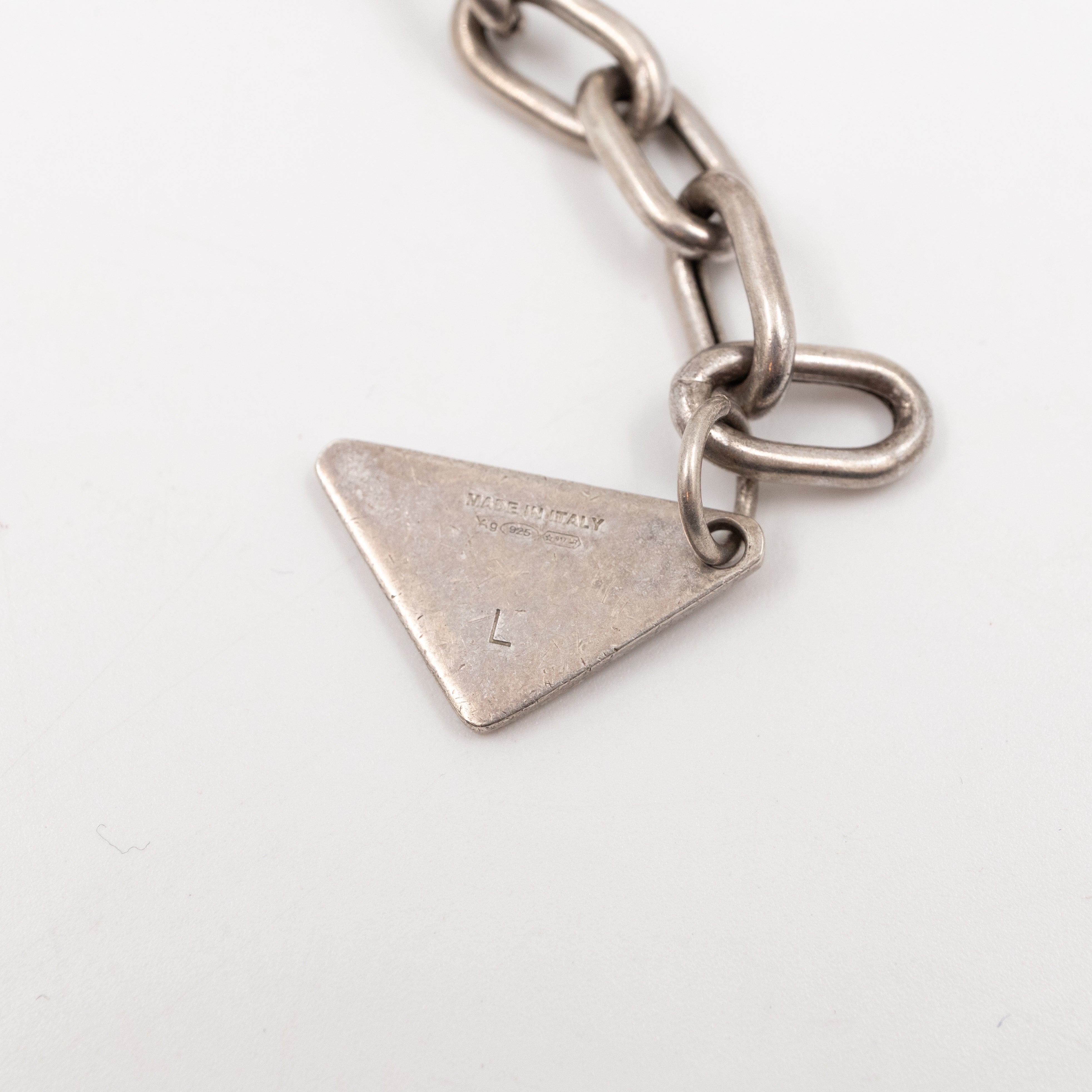 Triangle Charm Logo Bracelet 925 Silver