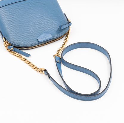 Alma Mini Chain Epi Leather Bleuet